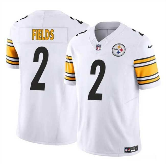 Men & Women & Youth Pittsburgh Steelers #2 Justin Fields White 2024 F.U.S.E.Vapor Untouchable Limited Football Stitched Jersey,We sell and wholesale Men & Women & Youth Pittsburgh Steelers #2 Justin Fields White 2024 F.U.S.E.Vapor Untouchable Limited Football Stitched Jersey on line form chian!